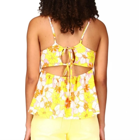 Sanctuary Play date Camisole Floral Orange and Yellow NWT - Picture 2 of 12